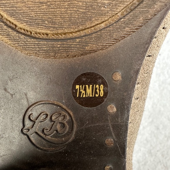 Lucky Brand Perforated Suede Ankle‎ Booties Taupe Block Heel Cutout Womens 7.5M - Picture 8 of 8